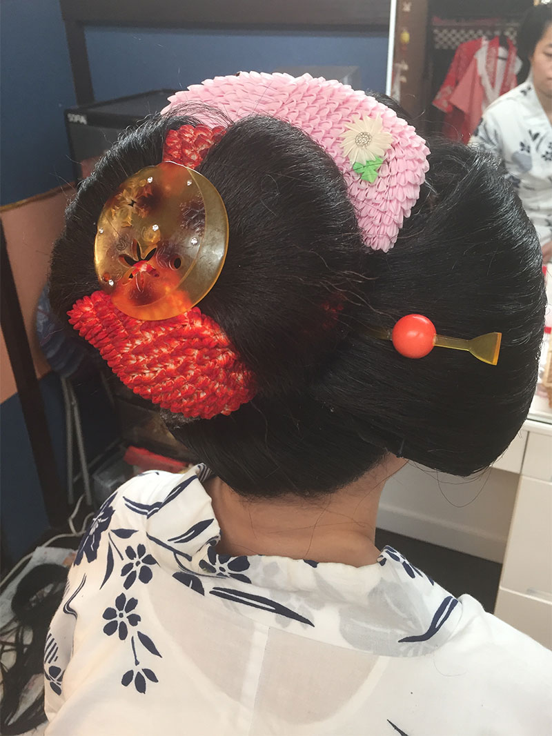 日本发型盘发体验